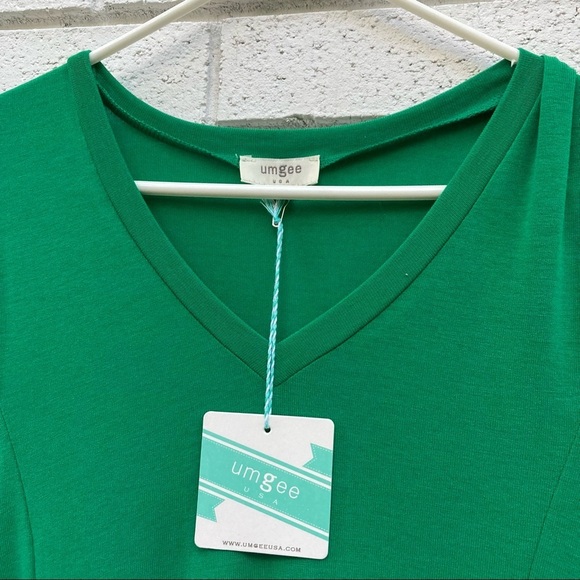 Umgee | Green V-neck Dress Small - Picture 3 of 5